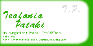 teofania pataki business card